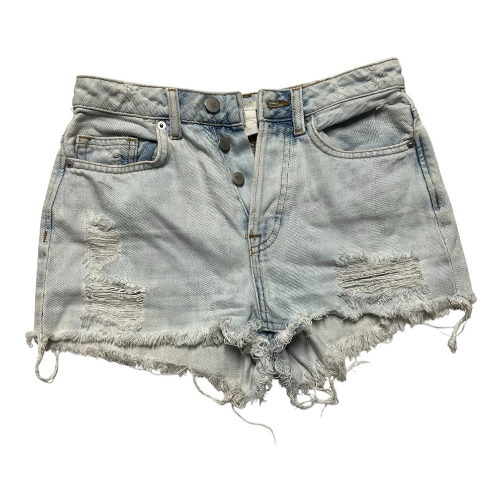 Distressed Denim Shorts